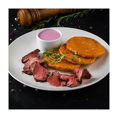 Заказать Драники с ростбифом и копченой сметаной, Catch