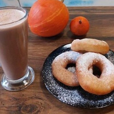 Заказать Сет Горячий шоколад и 3 пышки в сахарной пудре, Пышечная (Пышки.бел)