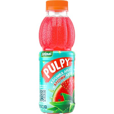 Заказать Добрый Палпи Клубника-арбуз сокосодержащий напиток с мякотью 0.45л, Fusion Sushi