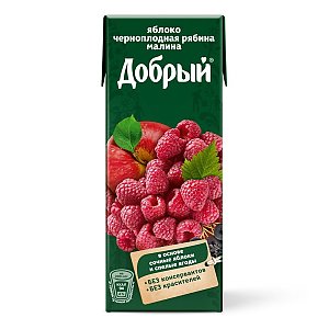 Нектар из яблок, рябины и малины Добрый 0.2л, Пончесса