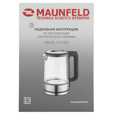 Чайник MAUNFELD MGK-612BK на сайте Белторгхолод