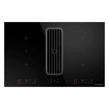  Индукционная варочная панель с интегрированной вытяжкой MAUNFELD AVSI804SBH на сайте Белторгхолод