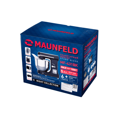 Миксер планетарный MAUNFELD MF-431BK на сайте Белторгхолод