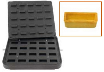  Форма Kocateq DH Tartmatic Plate 41 для 25 прямоугольных тарталеток 50*23 мм на сайте Белторгхолод