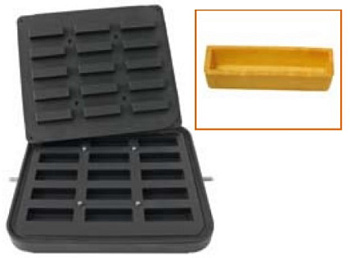  Форма Kocateq DH Tartmatic Plate 42 для 15 прямоугольных тарталеток 90*30 мм на сайте Белторгхолод