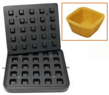  Форма Kocateq DH Tartmatic Plate 37 для 25 квадратных тарталеток 40*40 мм на сайте Белторгхолод