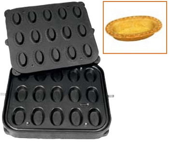  Форма Kocateq DH Tartmatic Plate 16 для 15 овальных тарталеток 79*52 мм на сайте Белторгхолод