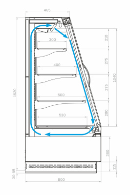 Витрина холодильная Carboma TOKYO 2 F16-08 VV 1,9-1 STANDARD X1 (9006-9005) на сайте Белторгхолод