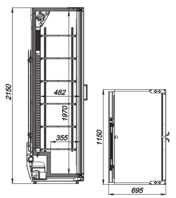 Шкаф холодильный ARKTO Flex-1076-Eco-L-U (-6..+6, с канапе) на сайте Белторгхолод