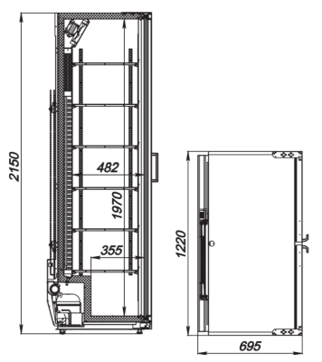 Шкаф холодильный ARKTO Flex-1147-Eco-L (+1..+10, с канапе) на сайте Белторгхолод