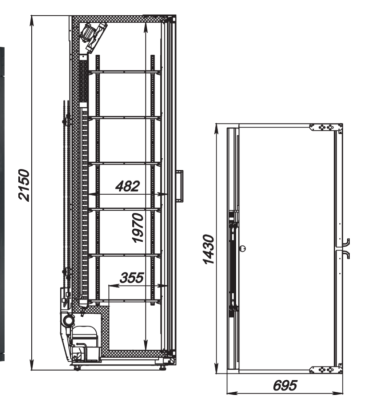 Шкаф холодильный ARKTO Flex-1358-Eco-L (+1..+10, с канапе) на сайте Белторгхолод