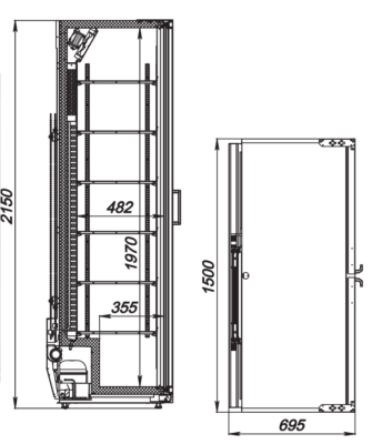 Шкаф холодильный ARKTO Flex-1428-Eco-L (+1..+10, с канапе) на сайте Белторгхолод