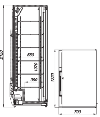 Шкаф холодильный ARKTO Plus-1465-Eco (+1..+10, двери купе) на сайте Белторгхолод