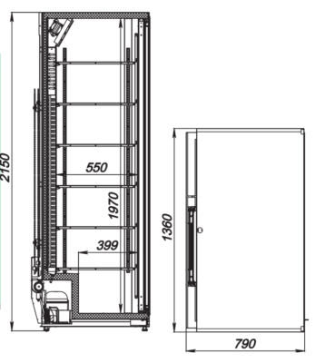 Шкаф холодильный ARKTO Plus-1645-Eco (+1..+10, двери купе) на сайте Белторгхолод