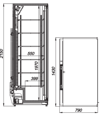 Шкаф холодильный ARKTO Plus-1735-Eco-U (-6..+6, двери купе) на сайте Белторгхолод