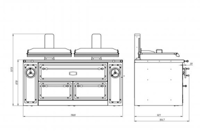 Гриль-мангал GRILL MASTER PARRILLA-XL-1900 арт. 11350 на сайте Белторгхолод