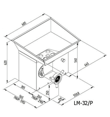 Мясорубка KT LM-32/P