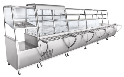 Прилавок-витрина холодильный Abat ПВВ(Н)-70Т-С-НШ на сайте Белторгхолод