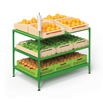  Овощной стол с полками Stahler Garden H=850 L=1200 G=800 (N-AA 07128085) на сайте Белторгхолод