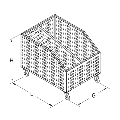 Контейнер для овощей с перегородкой и регулируемым дном Stahler Garden H=500 L=800 G=600 (N-KR 03806050) на сайте Белторгхолод