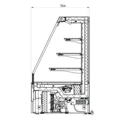 Витрина холодильная Cryspi ELEGIA Quadro SELF 1250 на сайте Белторгхолод