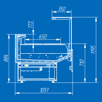 Витрина тепловая Italfrigo TOSCANA Quadro ВМ 1250 на сайте Белторгхолод