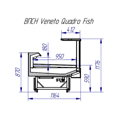 Витрина холодильная Italfrigo VENETO Quadro Fish 1250 на сайте Белторгхолод