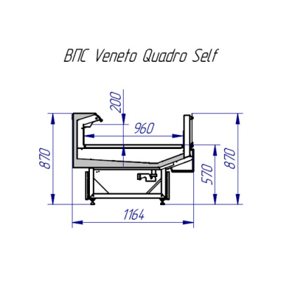 Витрина холодильная Italfrigo VENETO Quadro Self 3750 на сайте Белторгхолод