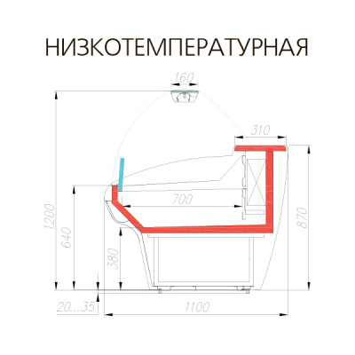 Витрина холодильная Carboma BAVARIA ВХСн-2,0 Carboma G110 (G110 SL 2,0-1) на сайте Белторгхолод
