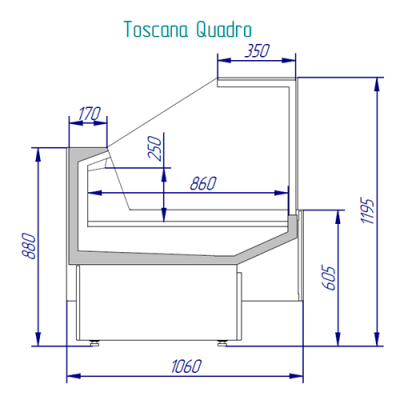 Витрина холодильная Italfrigo TOSCANA Quadro 1875 на сайте Белторгхолод