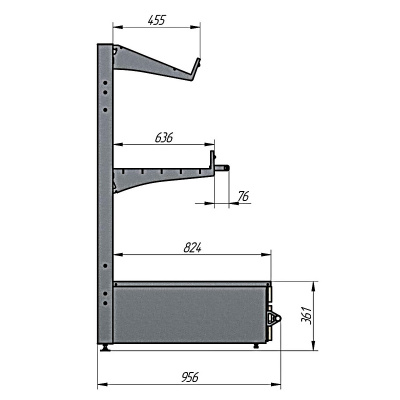 Фруктово-овощной модуль пристенный с декоративной панелью ЛДСП Stahler Garden H=1600 L=1200 G=800 (N-AA 31161280) на сайте Белторгхолод