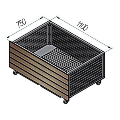 Корзина подкатная для овощей Stahler Garden L=1100 H=540  G=750 (N-KR 05606085) на сайте Белторгхолод