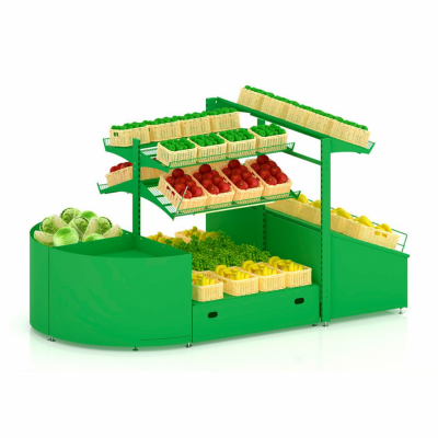 Фруктово-овощной модуль островной Stahler Garden H=1600 L=1250 G=800×2 (N-AA 10161228) на сайте Белторгхолод