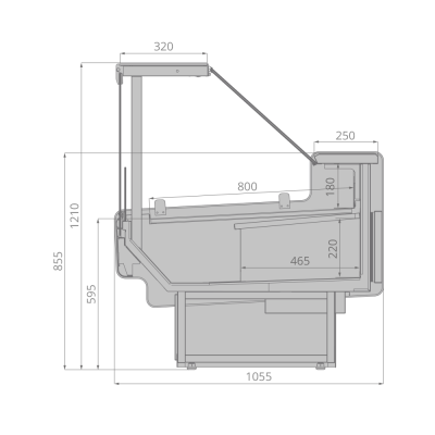 Витрина холодильная Brandford AURORA Slim SQ 125 на сайте Белторгхолод
