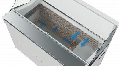 Витрина холодильная Carboma BLISS IC72 SL 1,3-1 стандартный цвет на сайте Белторгхолод