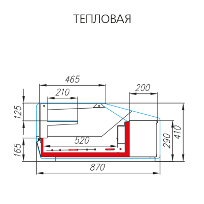 Витрина тепловая Carboma ARGO 2 AC87 SH 1,0-1 (ВТ-1,0 Cube Арго XL ТЕХНО) на сайте Белторгхолод