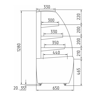 Витрина нейтральная Carboma FLANDRIA K70 N 0,9-1 LIGHT (нейтральная 0,9 Carboma) на сайте Белторгхолод