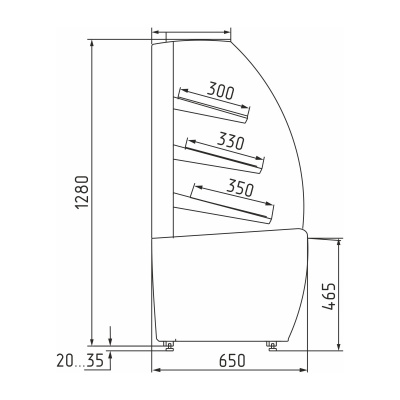 Витрина хлебная Carboma FLANDRIA K70 N 0,9-2 LIGHT (хлебная 0,9 Carboma без стекла) на сайте Белторгхолод