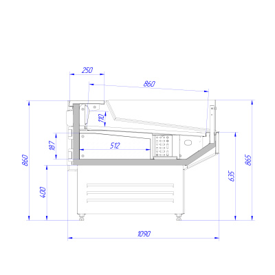 Витрина холодильная Cryspi MAGNUM Quadro Self 1250 на сайте Белторгхолод