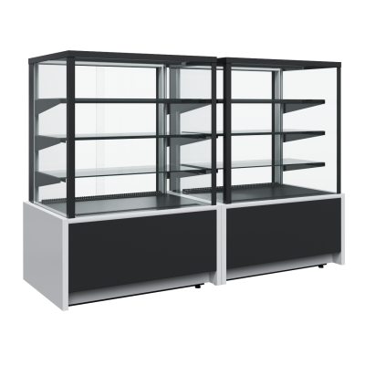 Витрина холодильная Carboma CUBE KC70 VM 1,3-1 LIGHT (ВХСв - 1,3д Carboma Cube) ТЕХНО
