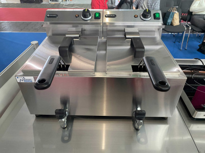 Фритюрница Hendi MasterPro 2 × 8 л со сливным краном (арт. 209301) на сайте Белторгхолод