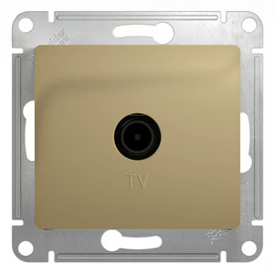 GSL000492 Розетка TV проходная 4DB (титан) (10шт/уп), Ввезен из РФ