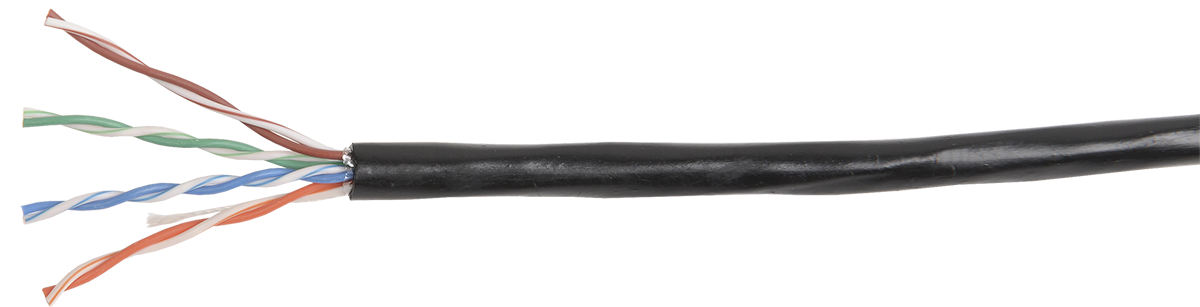 ITK Витая пара U/UTP кат.5E 4x2х24AWG LSZH черный (305м)
