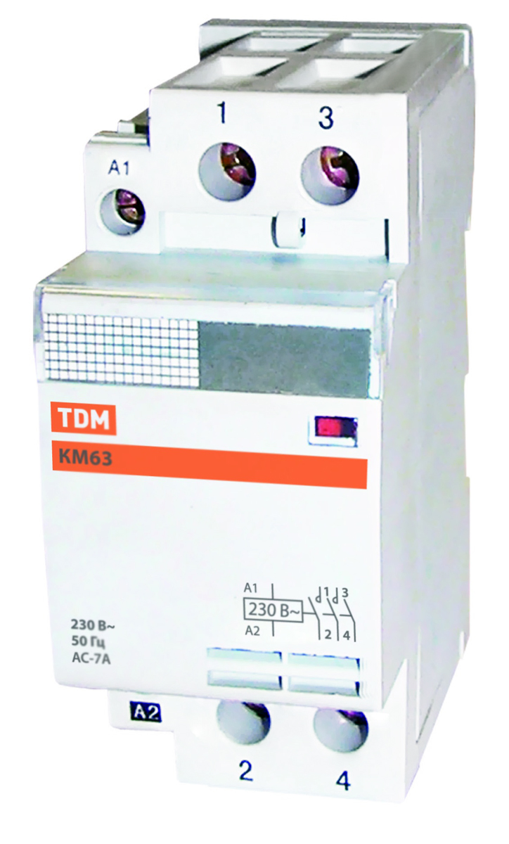 Контактор модульный КМ 63/2-63 1НО,1НЗ  TDM, SQ0213-0010, Ввезен из РФ