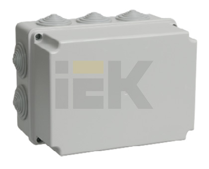 Коробка расп. КМ41246 о/п 190х140х120мм IP55 10вв. серая IEK