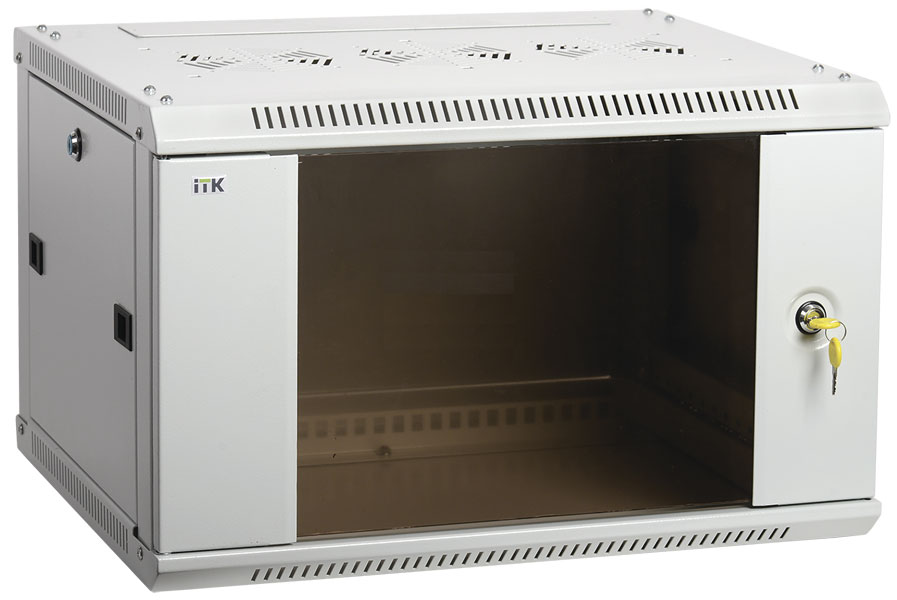 ITK Шкаф LINEA W 15U 600x600 мм дверь стекло, RAL7035