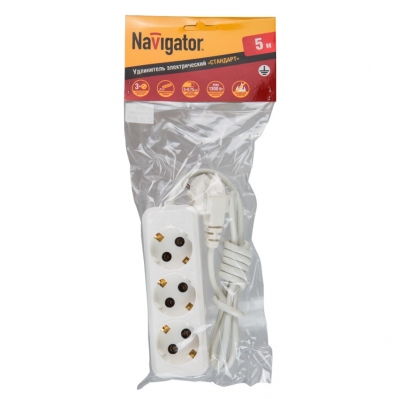Удлинитель Navigator 71 453 NPE-S1-03-500-E-3x0.75 кит, Ввезен из РФ