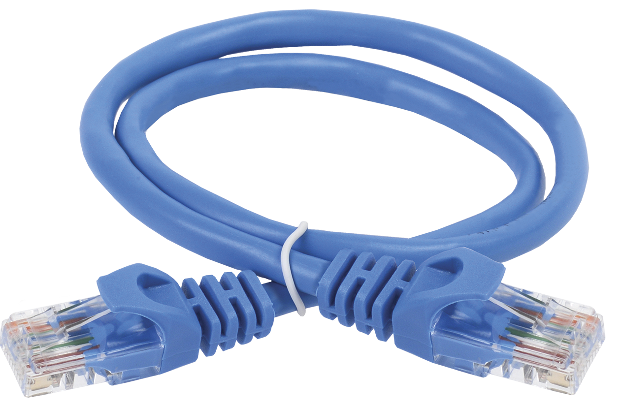 ITK Коммутационный шнур кат. 6 UTP PVC 0,5м синий