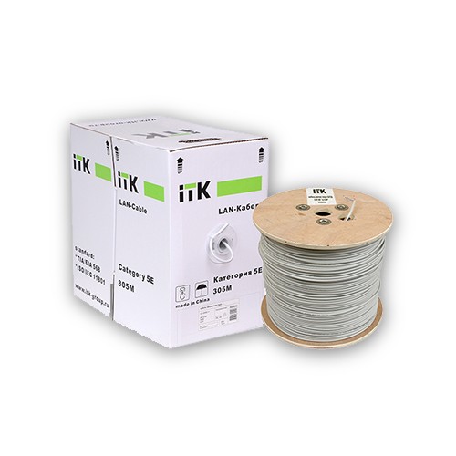 ITK Витая пара F/UTP кат.5E 4х2х24AWG LDPE трос 1,2мм (305м)