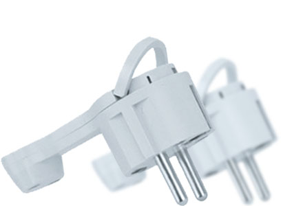 Вилка Navigator 61 365 NCA-PL06-16A-E-WH плоская с/з белая,